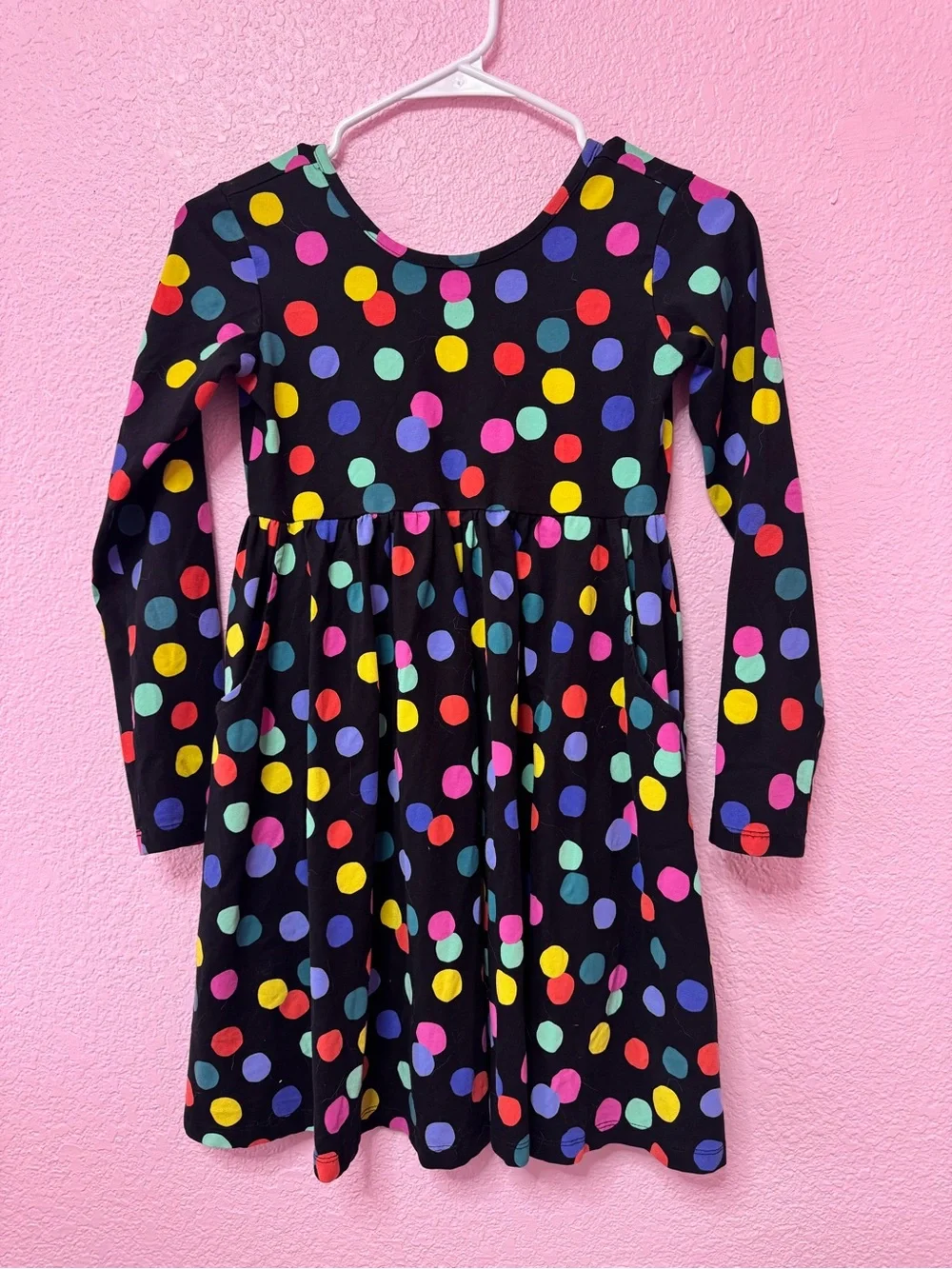 Hanna Andersson Long Sleeve Skater Dress with Pockets – Girls Size 10 / 140 cm